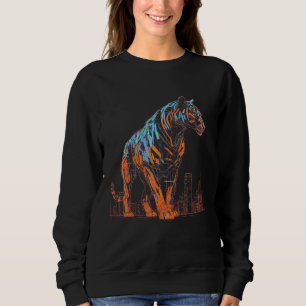 Tiger Fantasy Artwork Architecture Art Animal Moti Sweatshirt