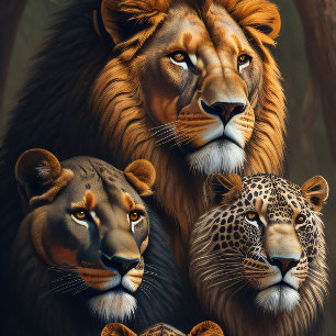 Tiger, feline family, unique cat tiger v3 tissue paper