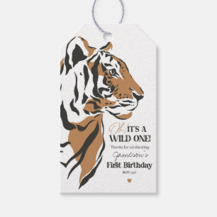 tiger first birthday favour gift tag