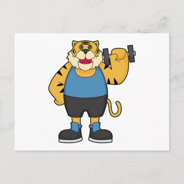 Tiger Fitness Dumbbell Postcard (Front)
