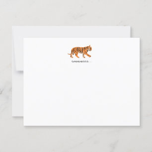 Tiger Flat Notecard Postcard