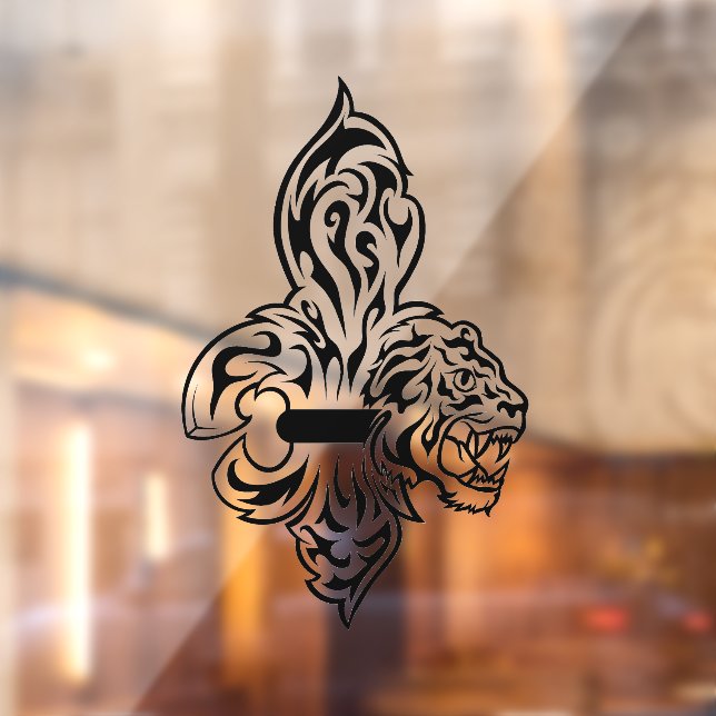 Tiger Fleur De Lis Window Decal (Sheet 2)