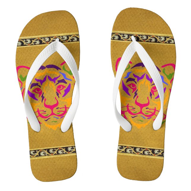 Tiger Flip Flops (Footbed)