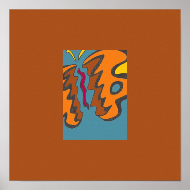 Tiger Flutterfly Mini Print 12x12 (Front)