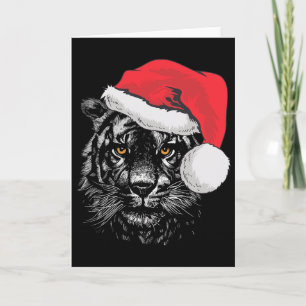 Tiger For Women Men And Kids Tiger Santa Christmas Card