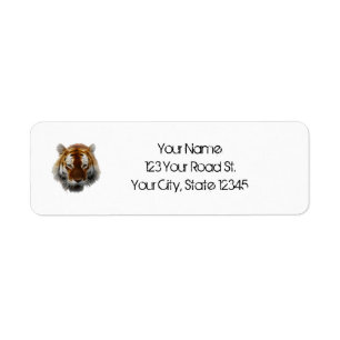 Tiger Fractal Return Address Label