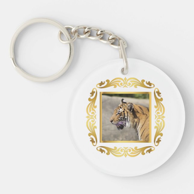 Tiger Framed Key Ring (Front)