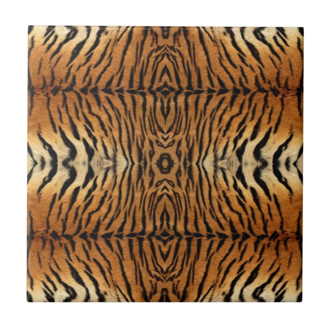 Tiger fur pattern ceramic tile (Front)