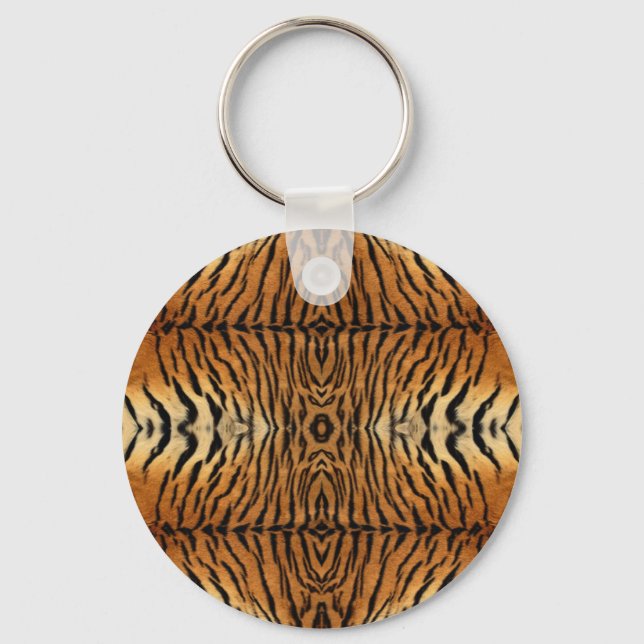Tiger fur pattern key ring (Front)
