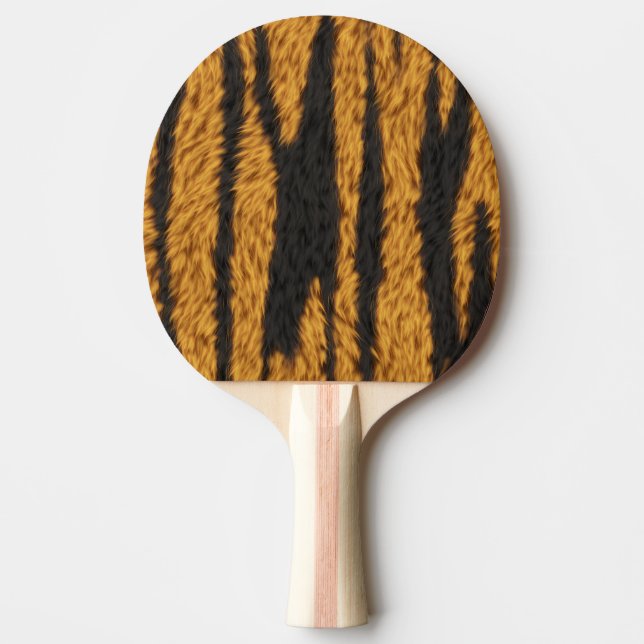 Tiger Fur Ping Pong Paddle (Front)