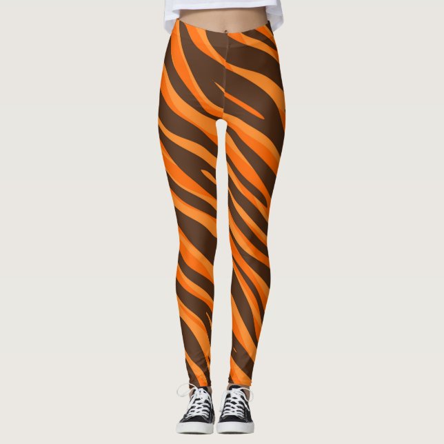 Tiger fur print leggings (Front)