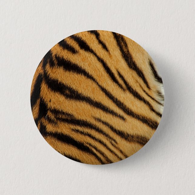 Tiger Fur Stripes 6 Cm Round Badge (Front)