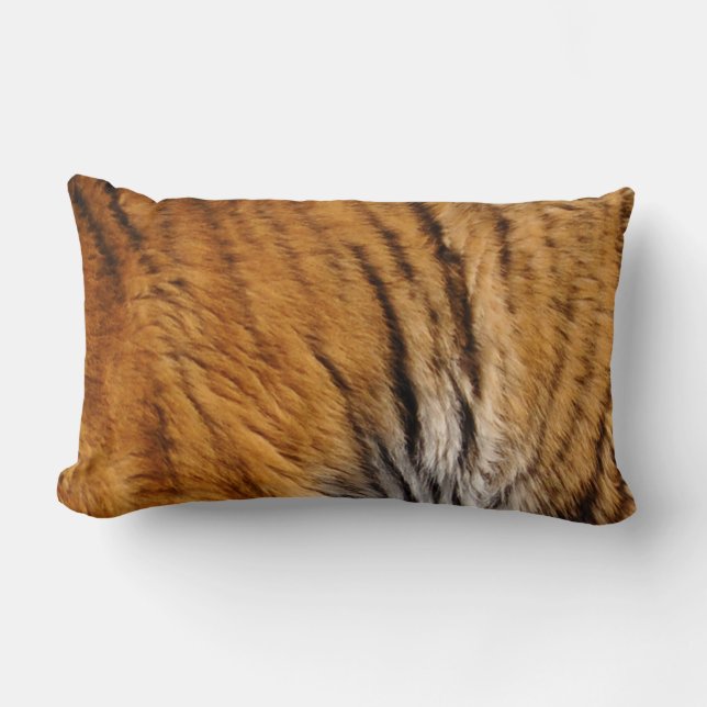 Tiger Fur Wildlife Big Cat Photo-sample Lumbar Cushion (Front)