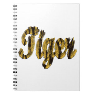 Tiger - Furry Text Notebook