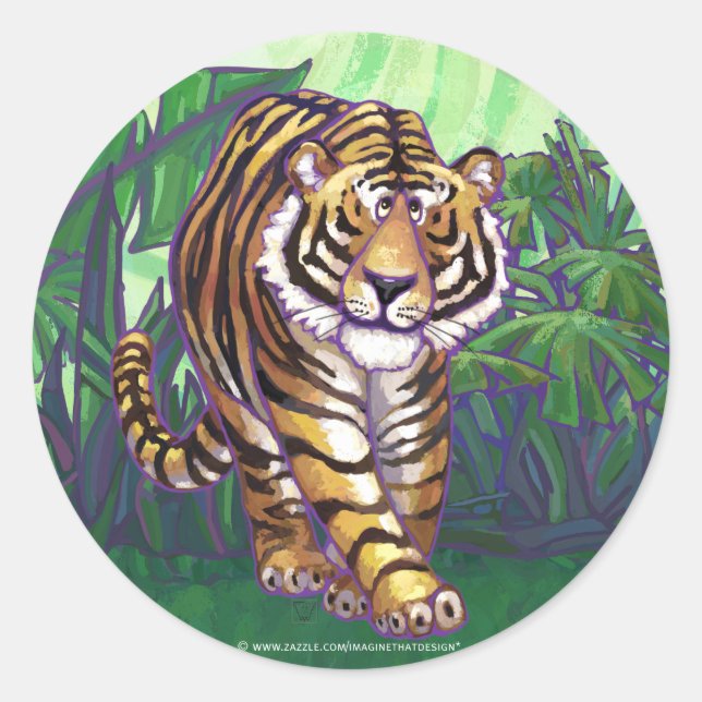 Tiger Gifts & Accessories Classic Round Sticker (Front)