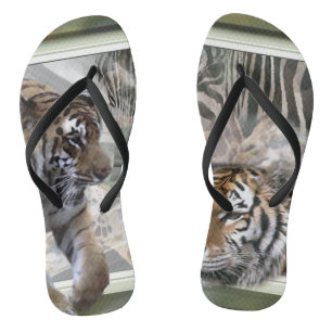 Tiger Giraffe Zebra Lovers Thongs