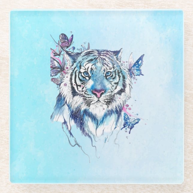 Tiger Glass Coaster (Front)