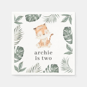Tiger Greenery Napkin