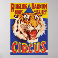 TIGER Growl Circus Ringling Bros Circus Animal Vin