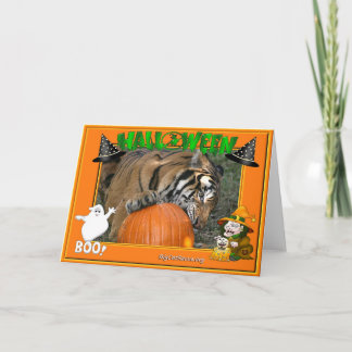 Tiger Halloween Card Fancy
