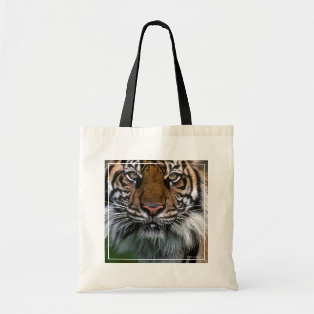 Tiger Head and Face Tote Bag (Front)
