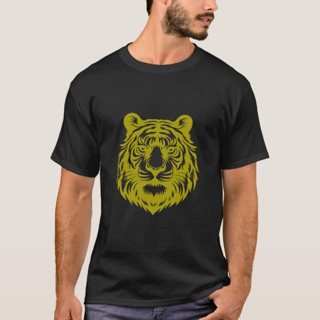Tiger Head, Animal Lover T-Shirt (Front)