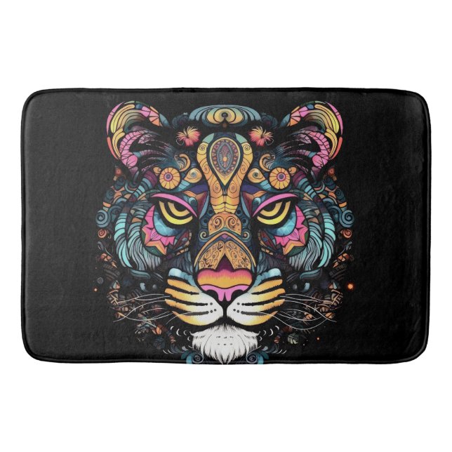 Tiger Head  Bath Mat (Front)