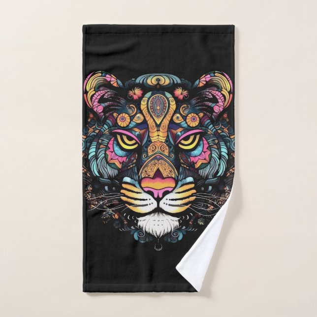 Tiger Head  Bath Towel Set (Hand Towel)