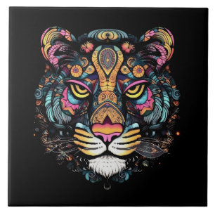 Tiger Head Ceramic Tile