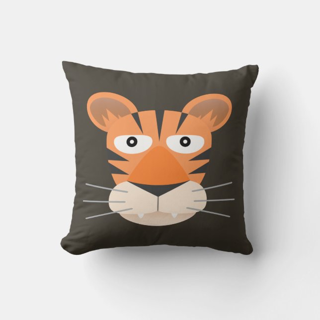 Tiger Head Cushion (Front)