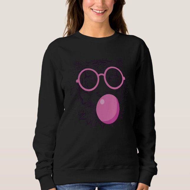 Tiger Head Face Boho Pink Glasses Wildlife Sweatshirt (Front)