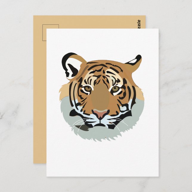 Tiger Head Face Wild Animal Tiger Postcard (Front/Back)