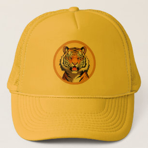 Tiger Head Framed with Golden Glowing Aura Trucker Hat
