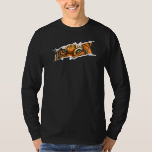 Tiger Head Green Eyes Wildlife Predator Wilderness T-Shirt