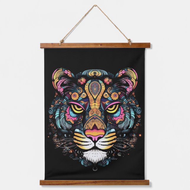 Tiger Head  Hanging Tapestry (Front)