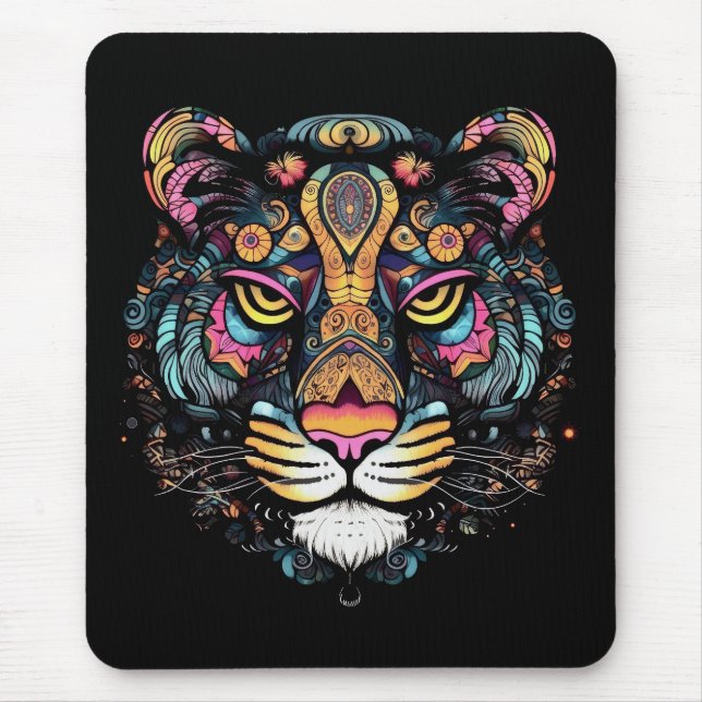 Tiger Head  Mouse Pad (Front)