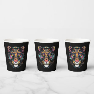 Tiger Head  Paper Cups