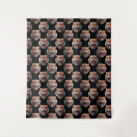 Tiger Head Pattern Design - Black  
