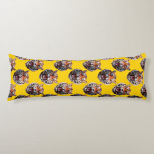 Tiger Head Pattern Design Yellow Body Cushion
