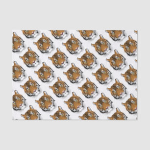 Tiger Head Print Design Tissue Paper