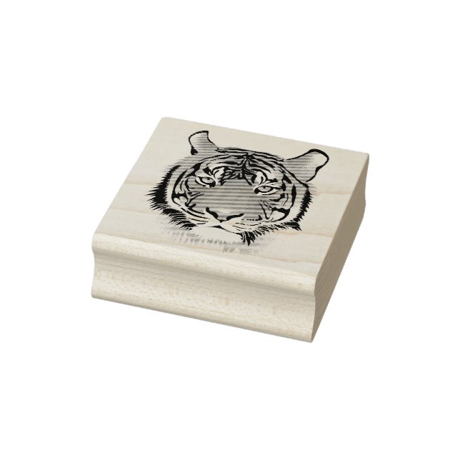 Tiger Head Rubber Stamp (Stamp)