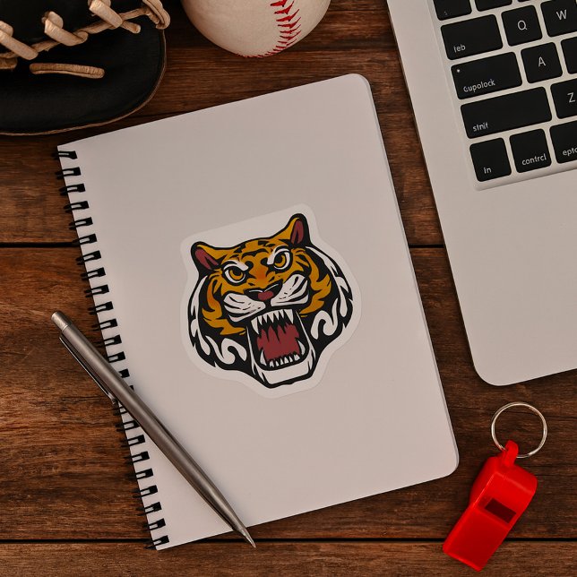 Tiger Head Square Sticker (Creator Uploaded)