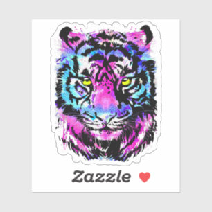 Tiger head sticker - Pink Tiger Sticker