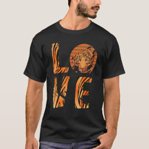 Tiger Head Sunset Love Bengal Tiger Face Wild Afri T-Shirt