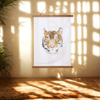 Tiger Head Watercolor Drawing Wild Cat
