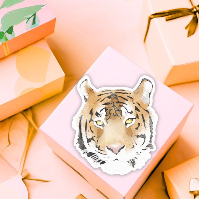 Tiger Head Watercolor Sticker (Creator Uploaded)