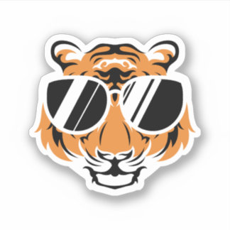 Tiger Head With Cool Sunglasses. Perfect design fo