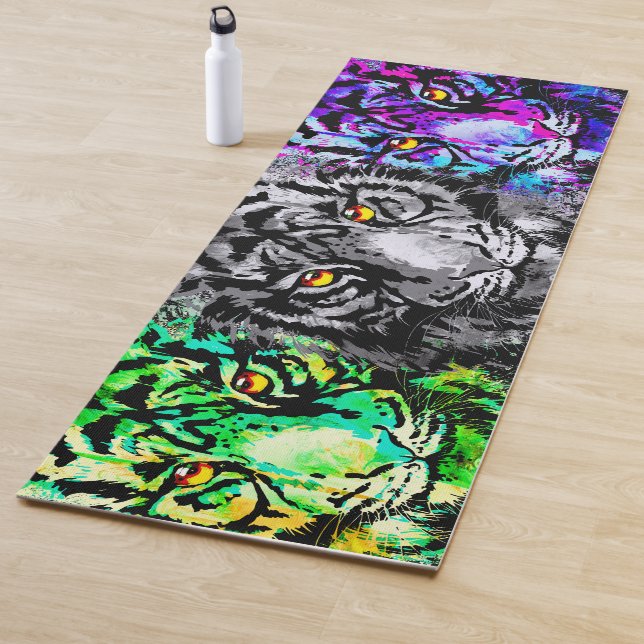 Tiger Heads - Tiger Yoga Mat (In Situ)