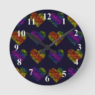 Tiger Heart 1 Round Clock