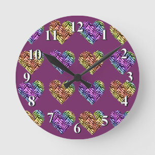 Tiger Heart 2 Round Clock